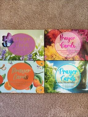 Prayer Cards 80 Cards Set - Four Multi-Color Inspirational Decks